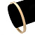 Thin Magnolia Enamel 'Heart Of Gold' Slip-On Bangle Bracelet In Gold Plating - 18cm Length - view 3