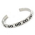 Polished Silver Tone 'Infinity' Slip-On Cuff Bracelet - up to 21cm - view 2