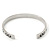 Polished Silver Tone 'Infinity' Slip-On Cuff Bracelet - up to 21cm - view 3