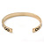 Polished Gold Tone 'Infinity' Slip-On Cuff Bracelet - up to 21cm - view 4