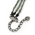 Victorian Style Black, Grey, AB Beaded Bracelet In Gun Metal Finish - 15cm Length/ 5cm Extension - view 6