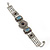 Victorian Style Filigree, Light Blue Bead Bracelet In Antique Silver Tone - 16cm Length/ 3cm Extension - view 7