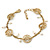 Matt Gold Butterfly, Freshwater Pearl Chain Bracelet - 17cm Length/ 3cm Extension - view 6