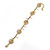 Matt Gold Butterfly, Freshwater Pearl Chain Bracelet - 17cm Length/ 3cm Extension - view 3