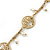 Matt Gold Butterfly, Freshwater Pearl Chain Bracelet - 17cm Length/ 3cm Extension - view 4