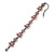 Light Pink Enamel Floral Bracelet In Pewter Tone Metal - 17cm Length/ 6cm Extension - view 2