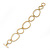 Matt Gold Tone Geometric Bracelet With T-Bar Closure - 17cm Length - view 3
