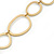 Matt Gold Tone Geometric Bracelet With T-Bar Closure - 17cm Length - view 4
