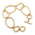 Matt Gold Tone Geometric Bracelet With T-Bar Closure - 17cm Length
