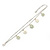 Delicate Silver Tone Double Chain With Enamel Floral Charms Bracelet (White/ Pale Green) - 18cm Length/ 4cm Extension - view 3