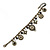 Vintage Inspired Floral, Bead Charm Bracelet In Bronze Tone (Grey, Black, White) - 16cm Length/ 3cm Extension - view 3