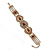 Victorian Style Filigree, Cranberry, Topaz Coloured Bead Bracelet In Antique Gold Tone - 17cm Length/ 3cm Extension - view 5