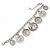 Vintage Inspired 'Coin' Charm Oval Link Bracelet In Burn Silver Tone - 17cm Length/ 3cm Extension - view 2
