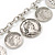 Vintage Inspired 'Coin' Charm Oval Link Bracelet In Burn Silver Tone - 17cm Length/ 3cm Extension - view 4