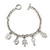 Rhodium Plated Charm Bracelet With T-Bar Closure - 19cm Length - view 7