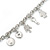 Rhodium Plated Charm Bracelet With T-Bar Closure - 19cm Length - view 6