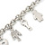 Rhodium Plated Charm Bracelet With T-Bar Closure - 19cm Length - view 4