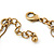 Vintage Inspired Double Chain Charm Bracelet In Antique Gold Metal (Green) - 16cm Length/ 3cm Extension - view 5