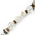 Vintage Inspired White Enamel, Crystal Flower, Freshwater Pearl, Glass Bead Bracelet In Antique Gold Tone - 16cm Length/ 4cm Extension - view 7