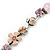 Vintage Inspired Pink Enamel, Crystal Flower, Freshwater Pearl, Glass Bead Bracelet In Silver Tone - 16cm Length/ 4cm Extension - view 5