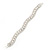 Clear Swarovski Crystal Curved Bracelet In Rhodium Plated Metal - 17cm Length - view 2