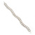 Clear Swarovski Crystal Curved Bracelet In Rhodium Plated Metal - 17cm Length - view 7