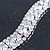 Clear Swarovski Crystal Curved Bracelet In Rhodium Plated Metal - 17cm Length - view 5