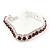 Clear/ Ruby Red Coloured Swarovski Crystal Curved Bracelet In Rhodium Plated Metal - 17cm Length - view 8
