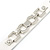 White Leather Style Silver Tone Buckle Strap Bracelet - 20cm L - view 4
