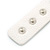 White Leather Style Silver Tone Buckle Strap Bracelet - 20cm L - view 5