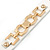White Leather Style Gold Tone Buckle Strap Bracelet - 20cm L - view 4