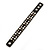 Crystal Studded Dark Brown Faux Leather Strap Bracelet (Silver Tone) - Adjustable up to 22cm - view 3