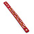 Crystal Studded Deep Pink Faux Leather Strap Bracelet (Gold Tone) - Adjustable up to 22cm - view 8