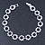 Montana Blue/ Clear Swarovski Crystal Floral Bracelet In Rhodium Plated Metal - 17cm L - view 7