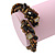 Brown, Black, Gold Cluster Glass Bead Flex Wire Bracelet - Adjustable - view 3