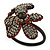 Dark Cappuccino Flower Copper Wire Flex Bracelet - view 11
