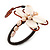 Freshwater Pearl, Mother Of Pearl Butterfly Copper Wire Flex Bracelet - view 6