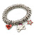 PINK COOKIE IN PURSE Hearts, Skull, Star Charm Round Link Flex Bracelet In Rhodium Plating - 17cm L (For Small Wrist) - view 5