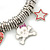 PINK COOKIE IN PURSE Hearts, Skull, Star Charm Round Link Flex Bracelet In Rhodium Plating - 17cm L (For Small Wrist) - view 3