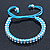 Plaited Light Blue Silk Cord With Silver Tone Bead Friendship Bracelet - Adjustable - view 2