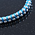 Plaited Light Blue Silk Cord With Silver Tone Bead Friendship Bracelet - Adjustable - view 5