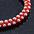 Plaited Bright Red Silk Cord With Silver Tone Bead Friendship Bracelet - Adjustable - view 4