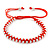 Plaited Bright Red Silk Cord With Silver Tone Bead Friendship Bracelet - Adjustable - view 8