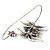 Silver Black, Grey Crystal Spider Palm Bracelet - Up to 19cm L/ Adjustable - view 3