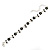 Rhodium Plated Jet Black Crystal Daisy Bracelet - 16cm Length/ 5cm Extension - view 4