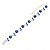 Rhodium Plated Sapphire Blue Crystal Daisy Bracelet - 16cm Length/ 5cm Extension - view 4