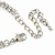 Bridal/ Prom/ Wedding Simulated Pearl Crystal Floral Bracelet In Silver Tone - 14cm L/ 8cm Ext (For smaller wrists) - view 5