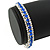 Clear/ Sapphire Blue Austrian Crystal Bracelet In Rhodium Plated Metal - 17cm Length - view 4
