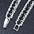 Clear/ Dark Green Austrian Crystal Bracelet In Rhodium Plated Metal - 17cm Length - view 5