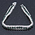 Clear/ Dark Green Austrian Crystal Bracelet In Rhodium Plated Metal - 17cm Length - view 8